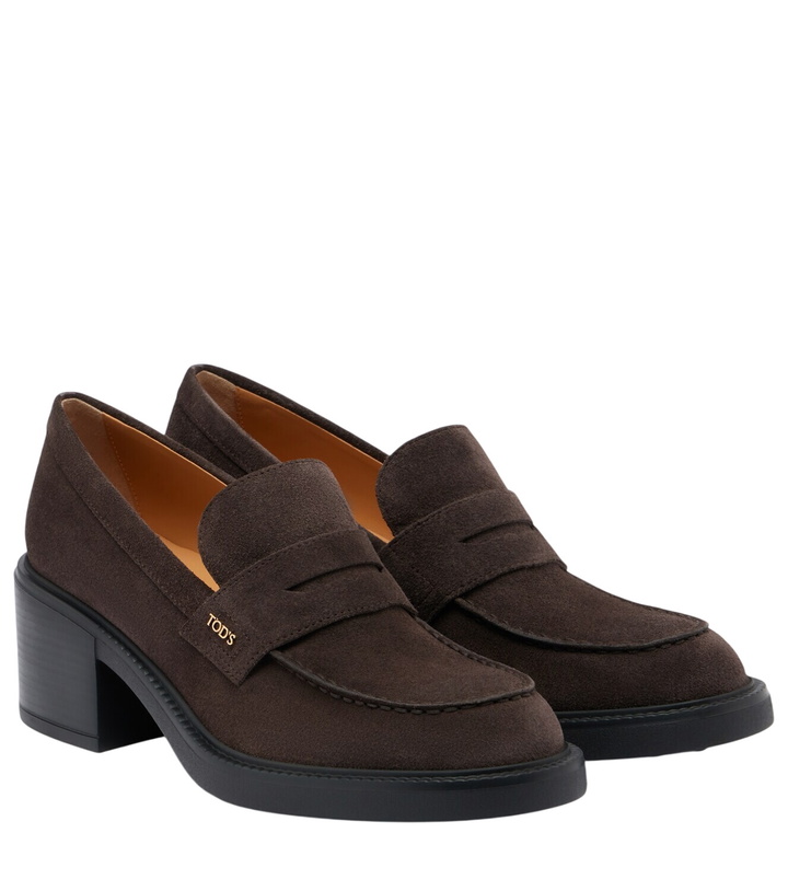 Photo: Tod's Suede loafer pumps