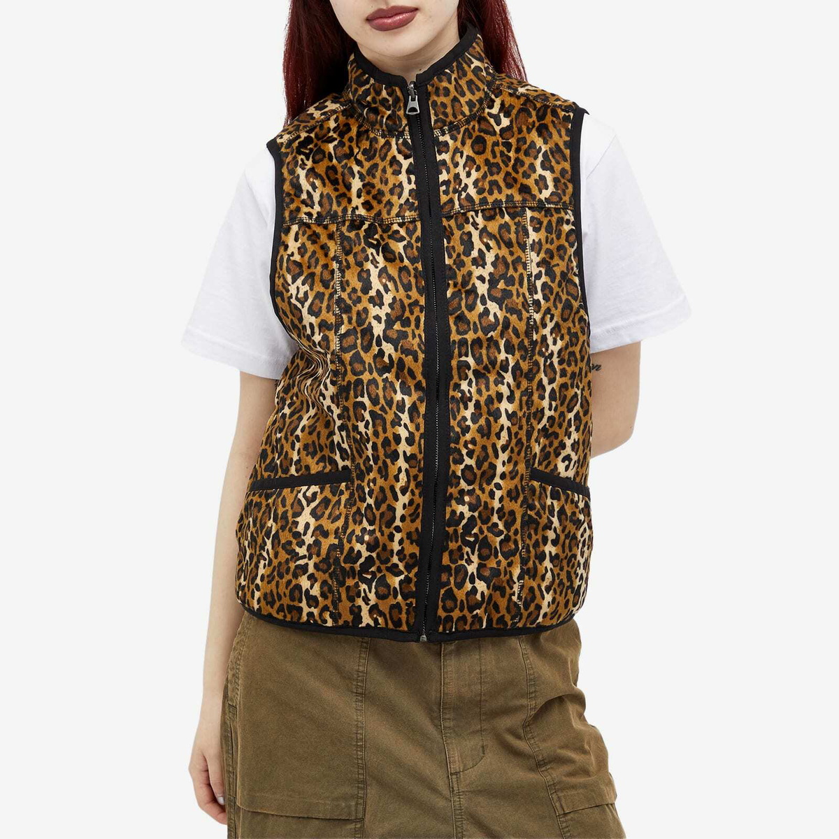 Pleasures Women's Felis Reversible Vest in Gold
