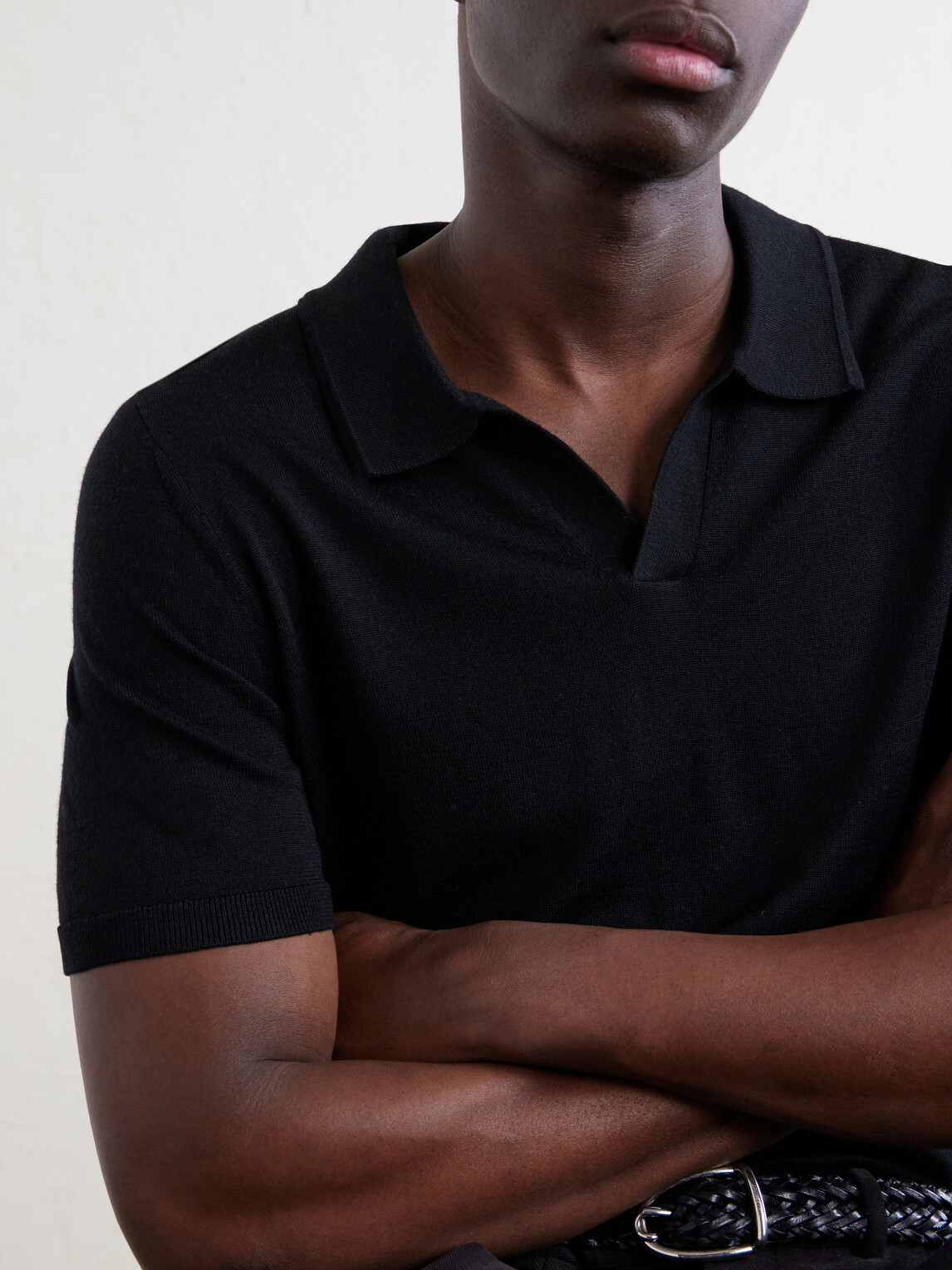 Onia - Merino Wool Polo Shirt - Black