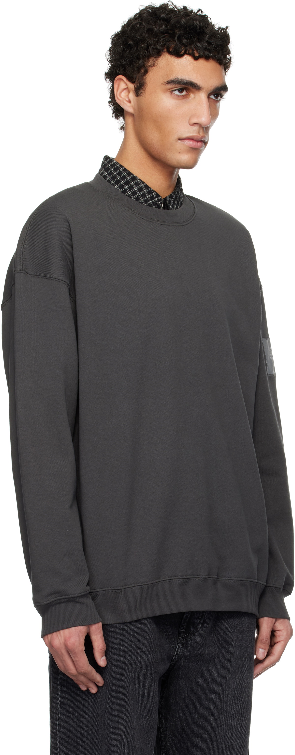 N.Hoolywood Gray Crewneck Sweatshirt