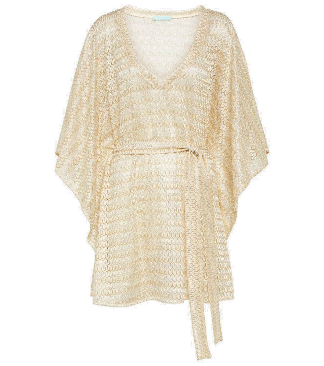 Melissa Odabash Petra metallic knit kaftan Melissa Odabash