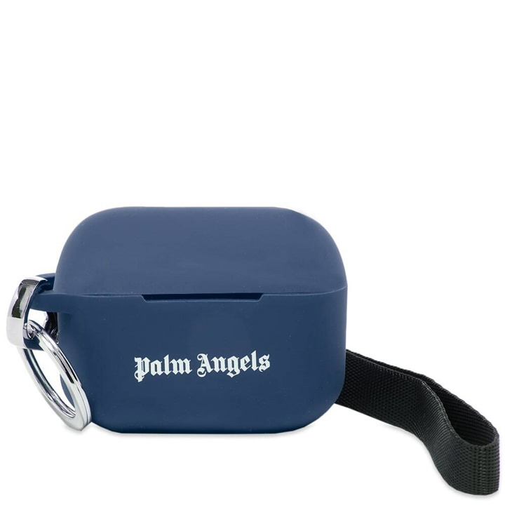 Photo: Palm Angels Men's Logo Airpods Case in Navy/Blue
