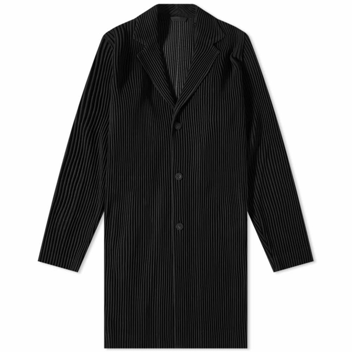 Photo: Homme Plissé Issey Miyake Men's Pleated Long Jacket in Black