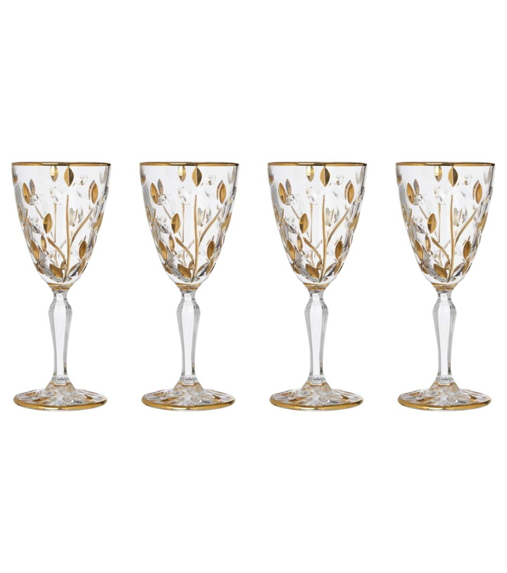 Photo: Les-Ottomans Set of 4 crystal wine glasses