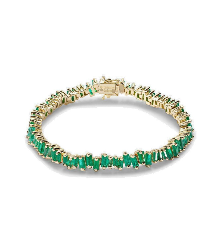 Photo: Suzanne Kalan 18kt gold tennis bracelet with emeralds