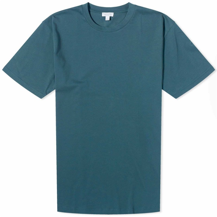 Photo: Sunspel Men's Organic Riviera T-Shirt in Peacock