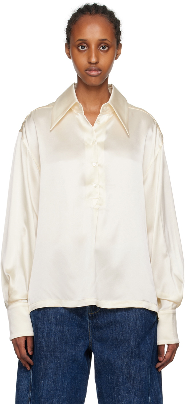 S.S.Daley Off-White Spread Collar Shirt
