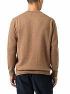 MC2 Saint Barth Man Crewneck Camel Sweater With St. Barth Embroidery