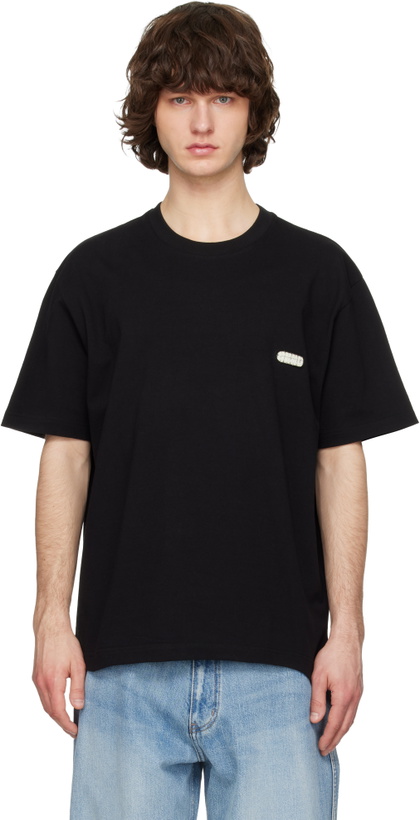 Photo: Solid Homme Black Solid Back Logo Short Sleeve T-shirt