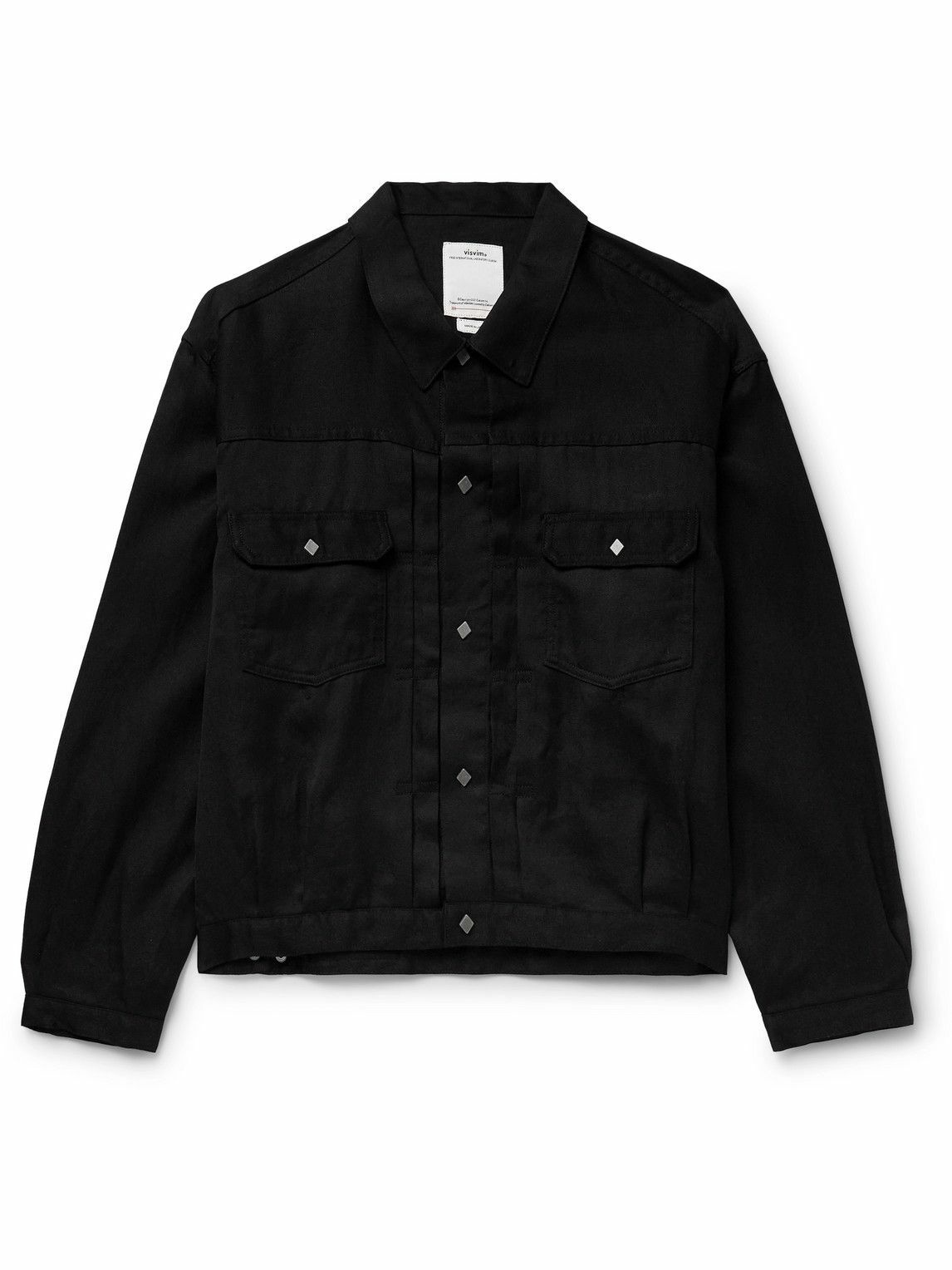 Photo: Visvim - 10XX Linen and Wool-Blend Twill Trucker Jacket - Black