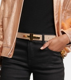 Tom Ford - Double T croc-effect leather belt