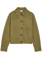 Vince Jersey-knit Jacket Olive