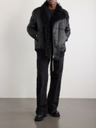 Rick Owens - Hollywood Flight Shearling Jacket - Black