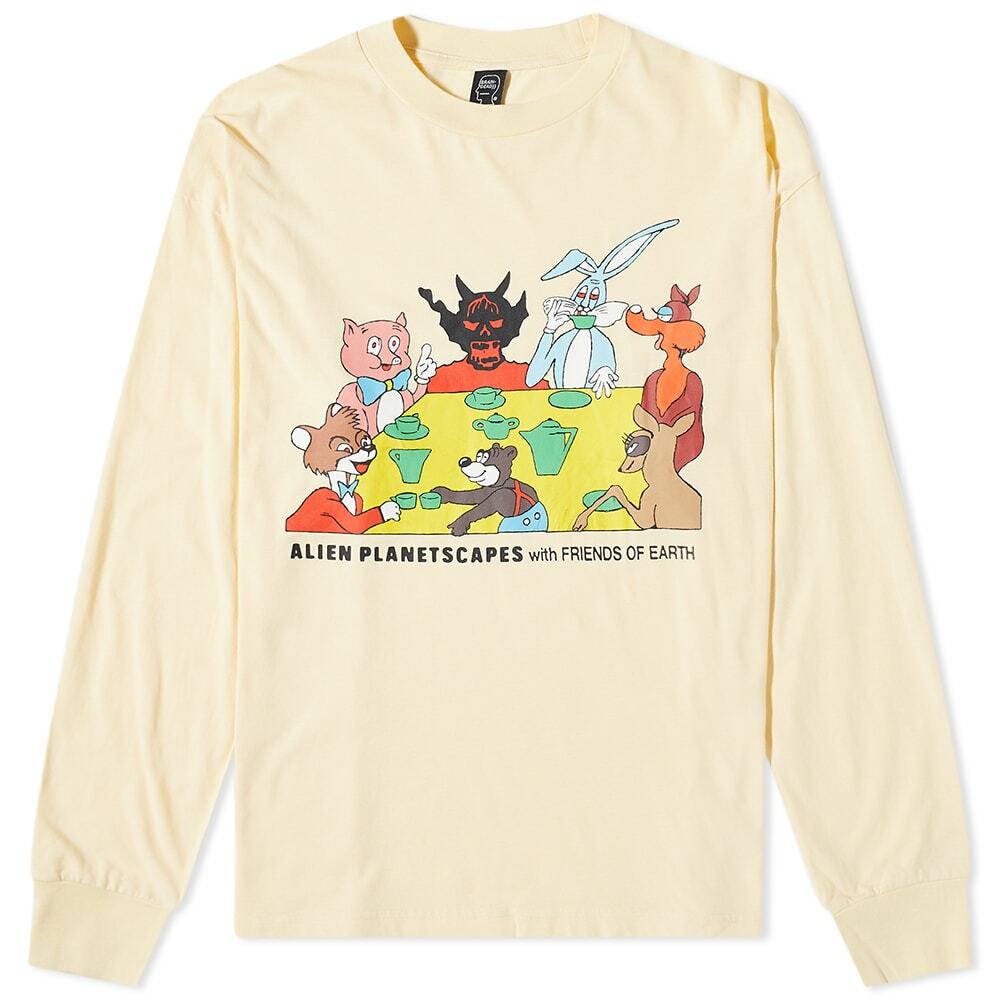 Brain Dead Men's Round Table Long Sleeve T-Shirt in Natural