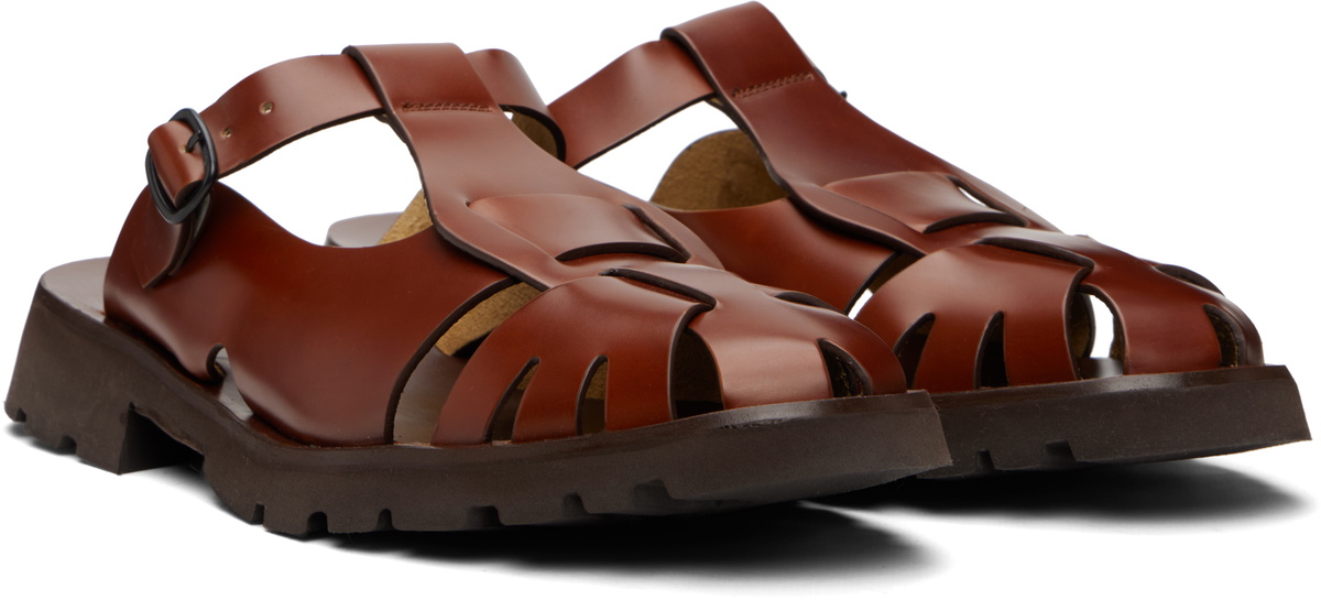 HEREU Brown Canya Sport Sandals