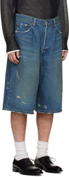 ssstein Blue Baggy Denim Shorts