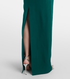Roland Mouret One-shoulder wool and silk corset gown