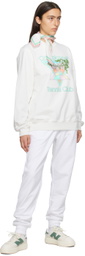 Casablanca White 'Tennis Club' Icon Scarf
