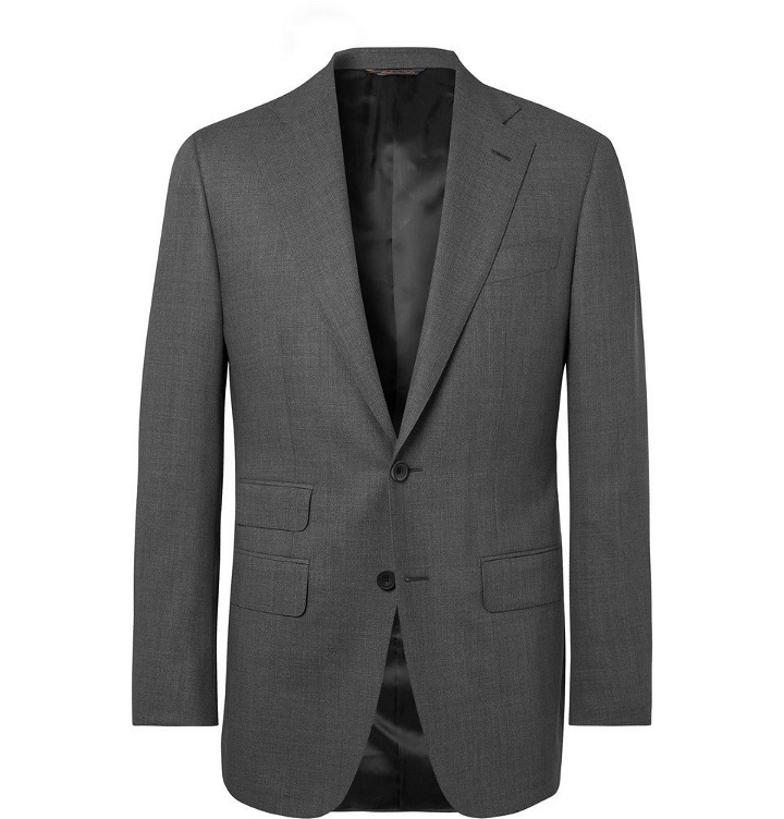 Photo: Thom Sweeney - Dark-Grey Slim-Fit Wool Suit Jacket - Dark gray