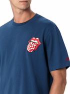 MC2 Saint Barth Man Cotton T-shirt With Rolling Stones Front And Back Placed Print | Rolling Stones Special Edition