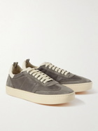 Officine Creative - Kombined Suede-Trimmed Leather Sneakers - Gray