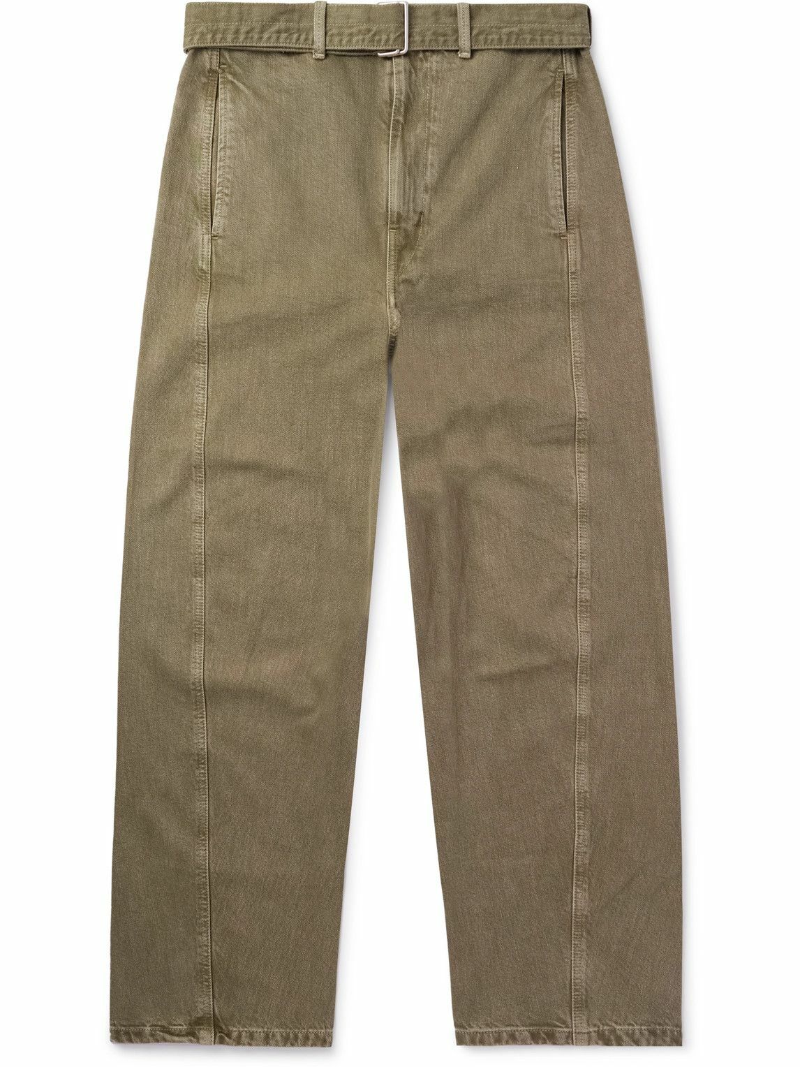 LEMAIRE - Twisted Tapered Belted Jeans - Green Lemaire