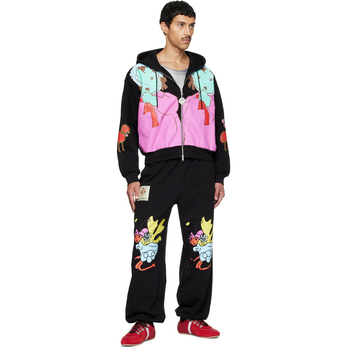 Chopova Lowena Black Double Woody Baby Zip Hoodie