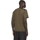 Fendi Black and Brown Forever Fendi All-Over T-Shirt