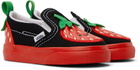 Vans Baby Black & Red Slip-On V Berry Sneakers