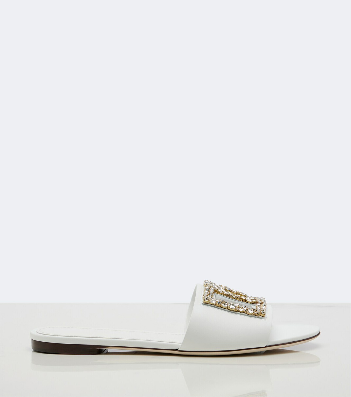 Dolce&Gabbana DG embellished leather slides