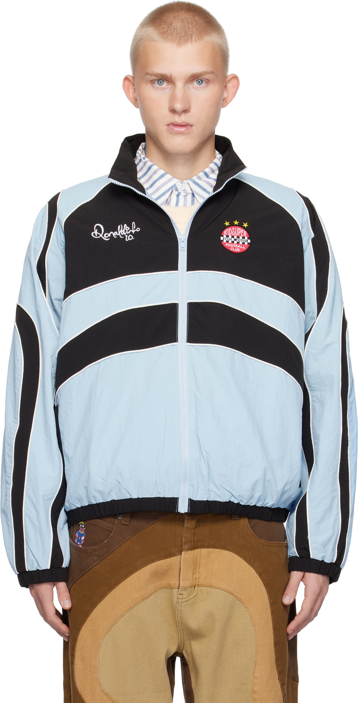 ★2XL★ アルゼンチン　ジャケット メッシ ロナウド KidSuper Black & Blue Ronaldinho Edition Windbreaker Jacket KidSuper