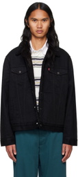 Levi's Black Type III Sherpa Denim Trucker Jacket