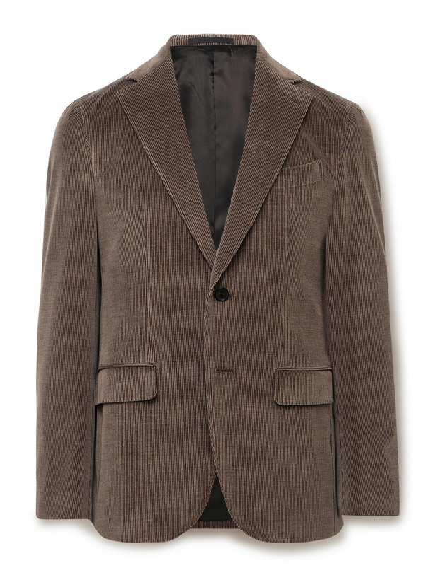 Photo: Caruso - Cotton-Blend Corduroy Suit Jacket - Brown