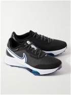 Nike Golf - Air Zoom Infinity Tour Next% Rubber and Leather-Trimmed Mesh Golf Sneakers - Black