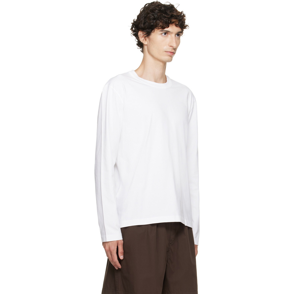 Tekla White Long-Sleeved T-shirt