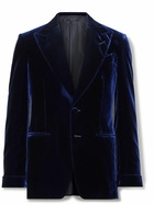 TOM FORD - Shelton Slim-Fit Velvet Tuxedo Jacket - Blue