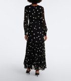 Rixo Elsie polka-dot georgette midi dress