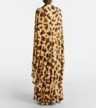Christopher Esber Printed draped caped gown