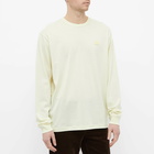 Acne Studios Men's Long Sleeve Eisen Face T-Shirt in Vanilla Yellow