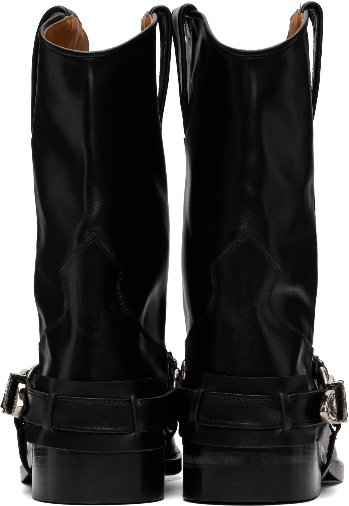 Toga Virilis Black Hard Leather Boots