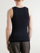 Auralee - Ribbed Organic Cotton-Jersey Tank Top - Black