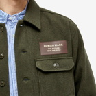 Human Made Men's Wool CPO Overshirt in Olive Drab