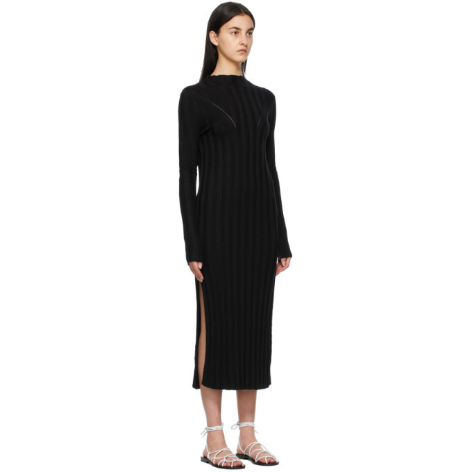 Loulou Studio Black Silk Gaya Dress Loulou Studio