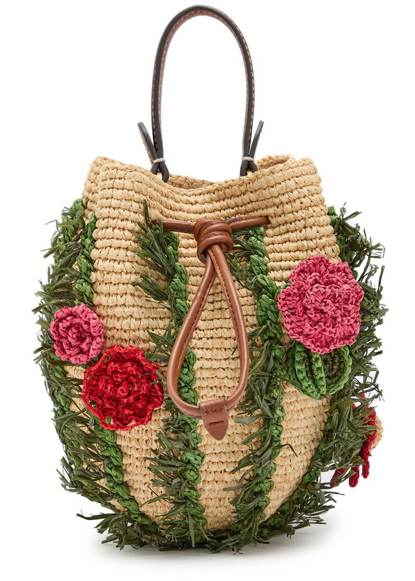Photo: Anya Hindmarch Cactus Raffia and Leather Cross-body bag - Natural - One Size
