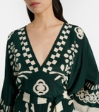 Eres Belted printed silk kaftan