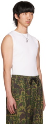 LU'U DAN White Serpent Tank Top