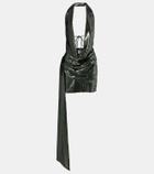 Alex Perry Draped halterneck sequined minidress