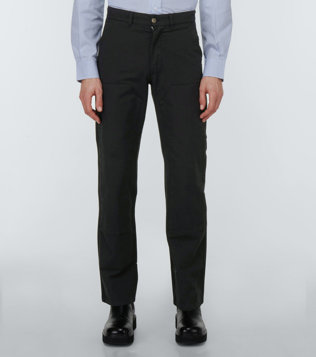 Winnie New York - Paneled straight canvas pants