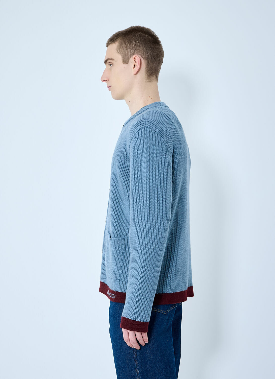 Gucci Wool Cardigan With Intarsia