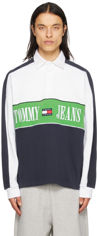 Photo: Tommy Jeans Multicolor Retro Long Sleeve Polo